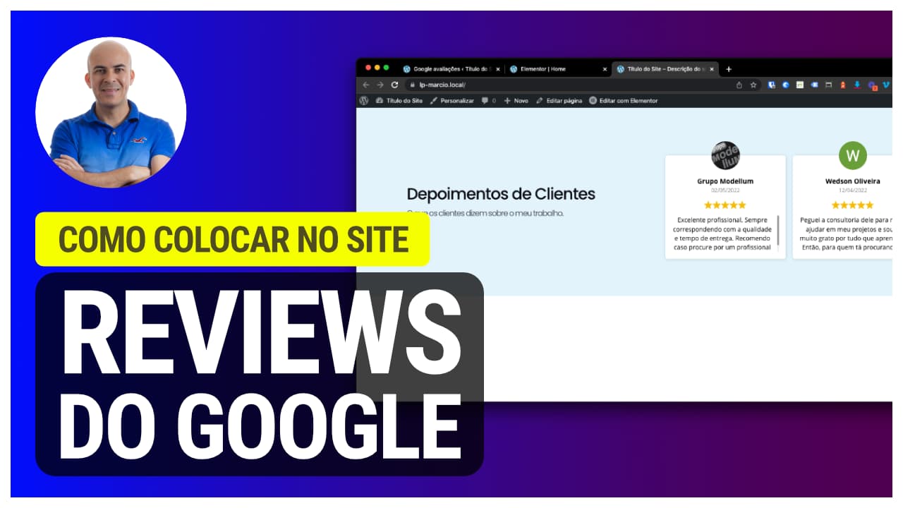 Marcio Rodrigues - Como colocar reviews do Google no site WordPress