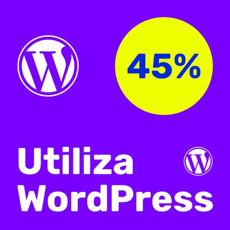 45% dos websites no mundo utilizam o WordPress